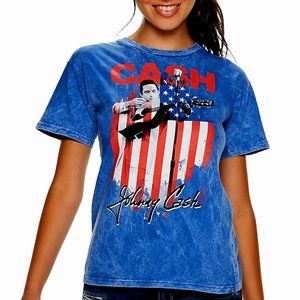 Johnny Cash American Acid Wash country rock Official T-Shirt L NWT